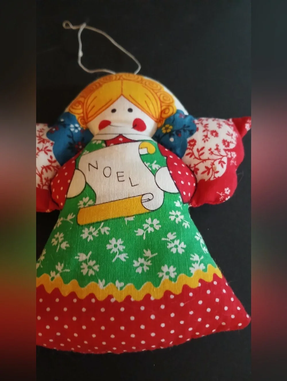 Vintage Handmade Fabric Stuffed Christmas Ornaments (17) Retro, Kitchy, 70s
